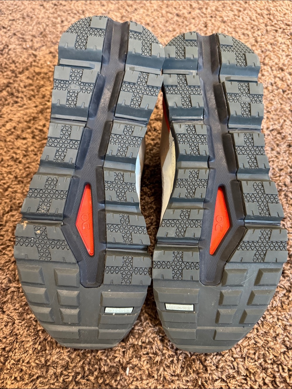 On Running Beige Outsoles with Orange Accents - Picture 2 of 6